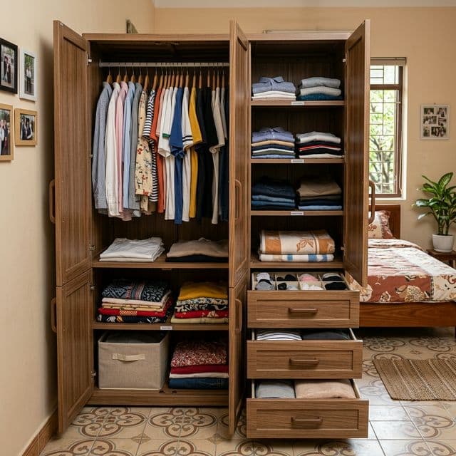 Tủ Quần Áo 4 Cánh Kịch Trần góc 3